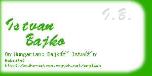 istvan bajko business card